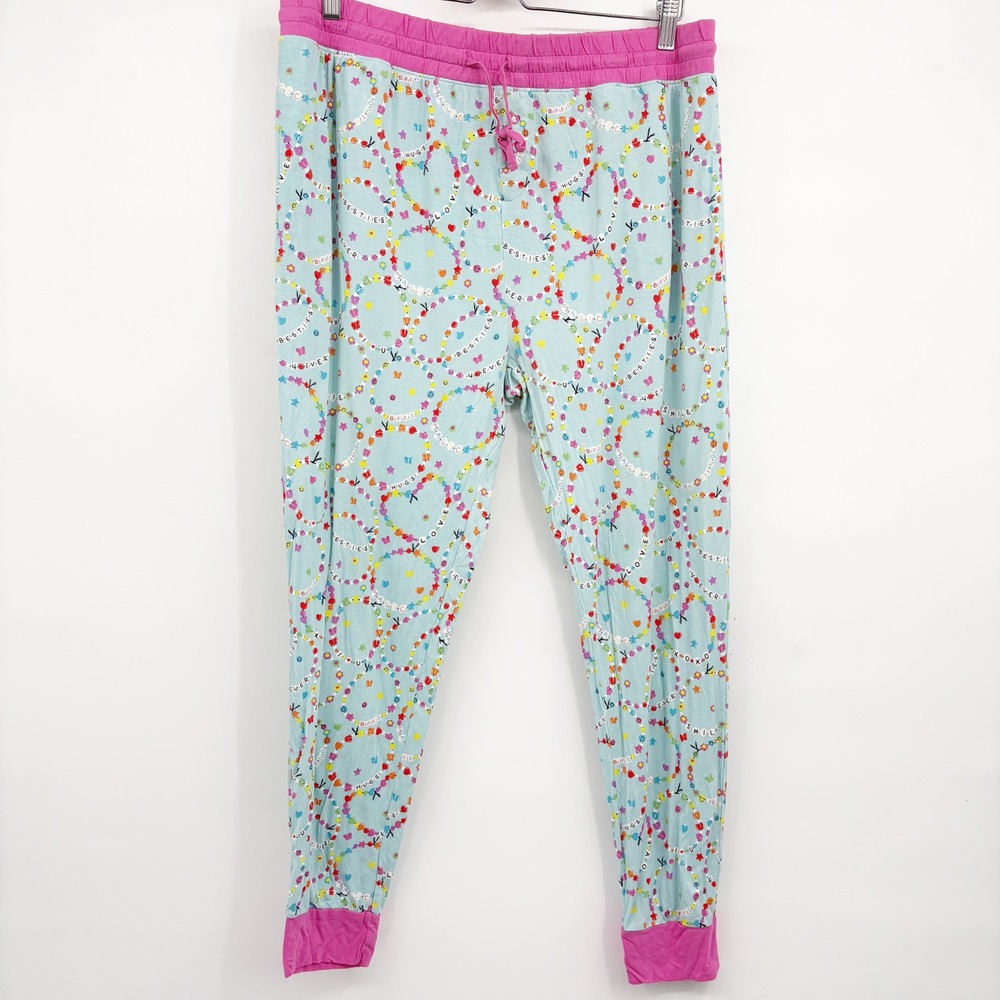 Little Sleepies Womens Friends Forever Bracelets Bamboo Kidcore Pajama Pants XL
